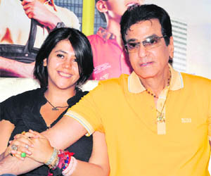 Ekta Kapoor with dad Jeetendra