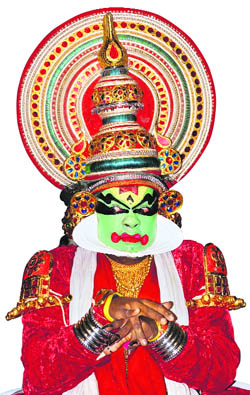 A Kathakali dancer