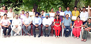 Students of the Government Polytechnic College, Bathinda, along with the officials of the college