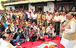 Chief Minister Vijay Bahuguna addresses a gathering