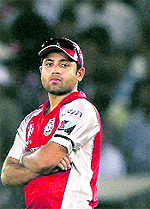 Kings XI Punjabs Piyush Chawla reacts after they lost to Mumbai Indians in Mohali