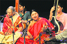 Artistes perform on the second day of the Chandigarh Arts and Heritage Festival at the Tagore Theatre on Thursday.