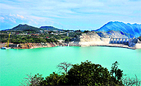 A view of the Ranjit Sagar Dam