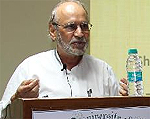Ajmer Rode delivers a special lecture at the Central University of Punjab in Bathinda on Friday