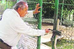 Even after the killing of rabbits, careless MC staff left open the door of the enclosure.