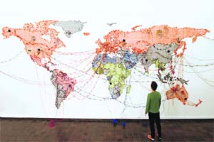 Untitled (Map Drawing) by Reena Saini Kallat