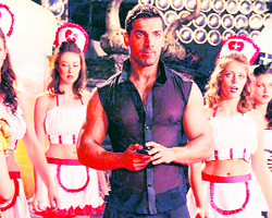   john abraham in the song rum whisky