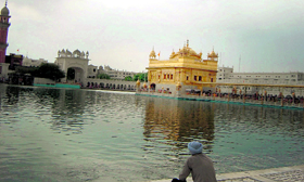 Clouds over the Golden Temple before rain present a beautiful sight in Amritsar on Saturday.