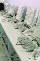 A view of a Edusat laboratory at a government school in Ludhiana. 