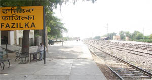 The newly-constructed Fazilka railway platform wears a deserted look. 
