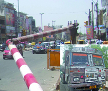 The spot where the accident took place and the truck involved in the mishap. Tribune photo