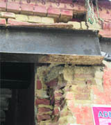 One of the main gates of the Old Grain Market in Jagraon.