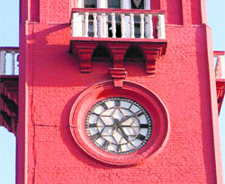 One of the repaired clocks installed on the Clock Tower in Ludhiana. 