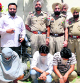 The accused in police custody in Amritsar on Monday.