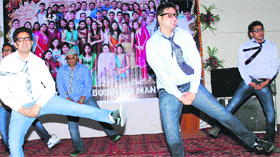 Students participate in a farewell function organised at JCD Institute of Business Management at Sirsa.