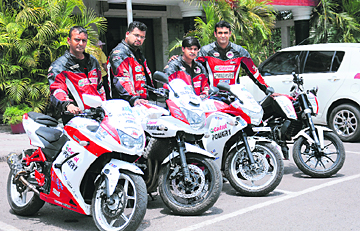 Thrill pill: Members of the group XBhp.com, the global Indian biking community.
