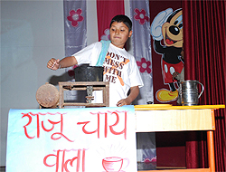 A play in progess during a function organised at The Millennium School in Bathinda to mark the Labour Day on Tuesday