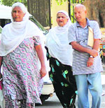 A file photo of aged pensioners visiting the Sadar Treasury
