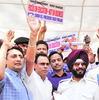 All-India Anti-Terrorist Front chairman Maninderjeet Singh Bitta in Patiala 
