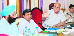Punjab State Power Corporation Ltd Managing Director KD Chaudhary during a meeting in Amritsar on Wednesday. 