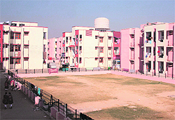 A file photo of the Jagti township set up for Kashmiri migrants in Nagrota