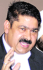 Bar Council chief Lekh Raj Sharma at a press meet