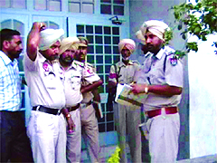 police team at the site of the crime to probe the incident.
