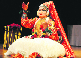 Margi Vijaykumar performs on stage