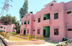 The new dwelling units constructed by the MC for lepers at Bhagwati Nagar in Jammu.