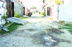 The streets at Reru village in Ward No 3 have not been carpeted for years
