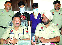 The accused in police custody in Jalandhar on Friday