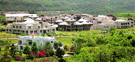 Shri Mata Vaishno Devi University (SMVDU) campus (top) and cancer hospital