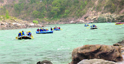 White water rafting is popular. Every year during the season, there is almost a traffic jam on the rapids