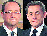 Francois Hollande and Nicolas Sarkozy