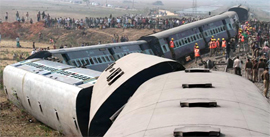 As many as eight bogies of the Punjab Mail derailed near a village a few kms away from Rohtak in the wee hours of Sunday.
