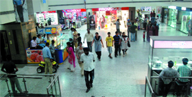 The owner of the Mittals Mall opines that the open atrium of the mall is its USP. It gives exposure to the leading brand showrooms in the mall.