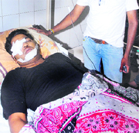 Gourav battles for life at the Civil Hospital. He was injured in an accident last night in Jalandhar. 