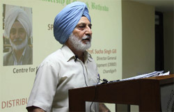 Prof Sucha Singh Gill delivers a special lecture at the Central University of Punjab in Bathinda 