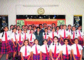 Participants in the first-inter house French competition Le Concours de Fracais held at Unison World School in Dehradun on Tuesday