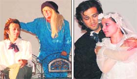 Students stage a play based on the life of Charles Darwin in Haridwar on Tuesday
