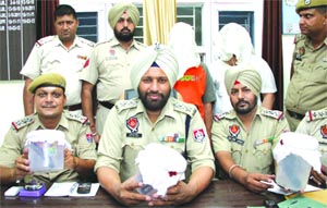 The accused in police custody in Jalandhar on Tuesday.