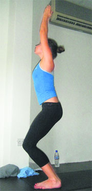 Utkatasana is a powerful pose.