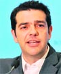 Leader of the Left Coalition party Alexis Tsipras. 