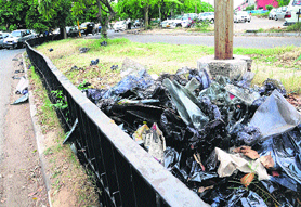 The drive against tinted glass has littered the city as the removed black films were found along roads at the Sectors 34, 35, 44 and 43 lights.