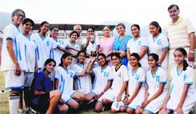 Welham Girls School hockey team that won the DDCSA Girls Inter-School Hockey Tournament played at Unison World School in Dehradun on Thursday