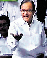 Union Home Minister P Chidambaram speaks in the Lok Sabha in New Delhi on Thursday