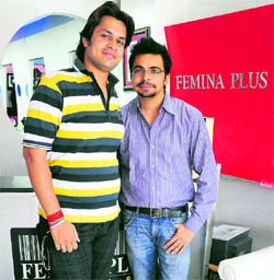 Navdeep(left) with Rachit Malhotra