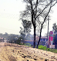 A stretch of the Mehatpur-Amb road currently under construction