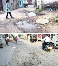 The unmetalled roads at Upkar Nagar in Ward 8 of Jalandhar. 