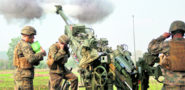 A US-made ultra light Howitzer gun